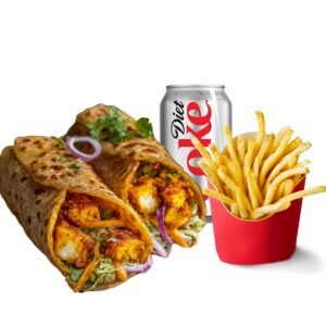 Paneer Tikka Roll Meal