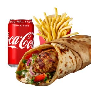 Chicken Seekh Kebab Kathi Roll Meal