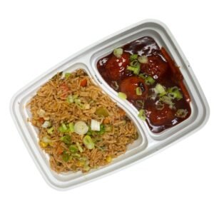Chicken Manchurian and Fried Rice Bowl
