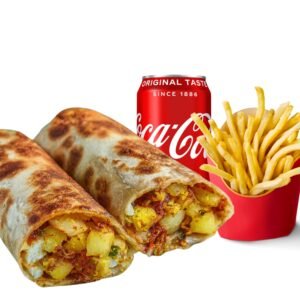 Crispy Aloo Patty Roll Meal