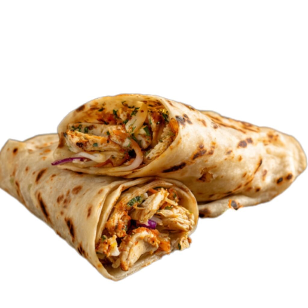Chicken Taka-Tak Kathi Roll - Roti Roll