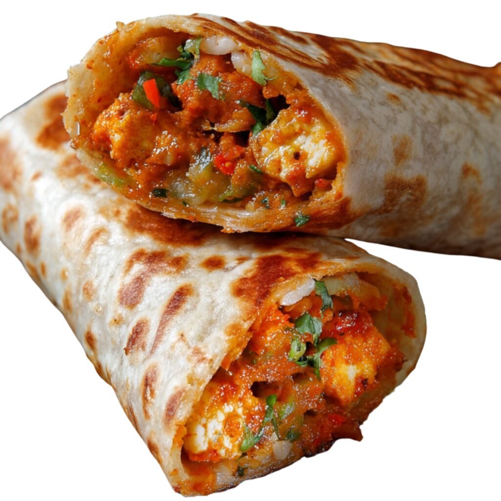 Kathi Roti Schezwan Paneer Kathi Roll - Roti Roll