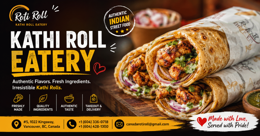 Kathi Roll Eatery | Fresh & Delicious Wraps & Street Food