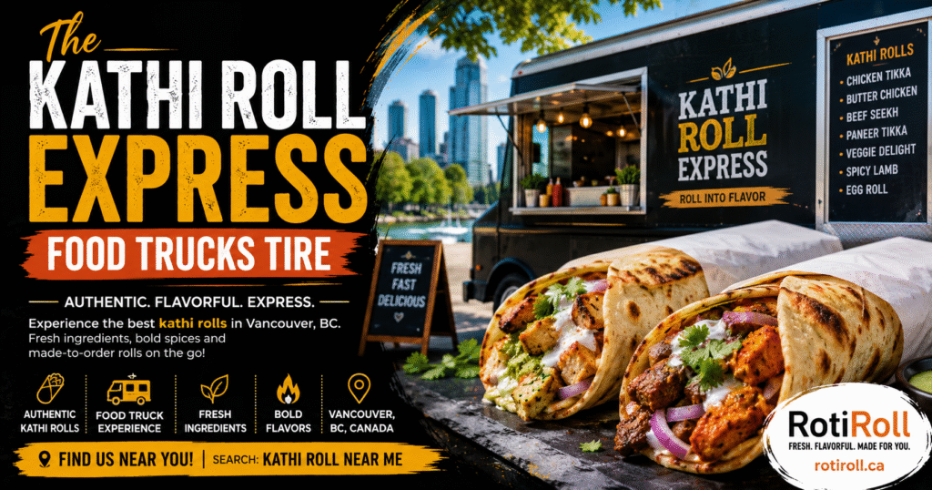 the kathi roll express food trucks tire