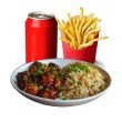 Chicken Manchurian and Fried Rice Bowl Meal